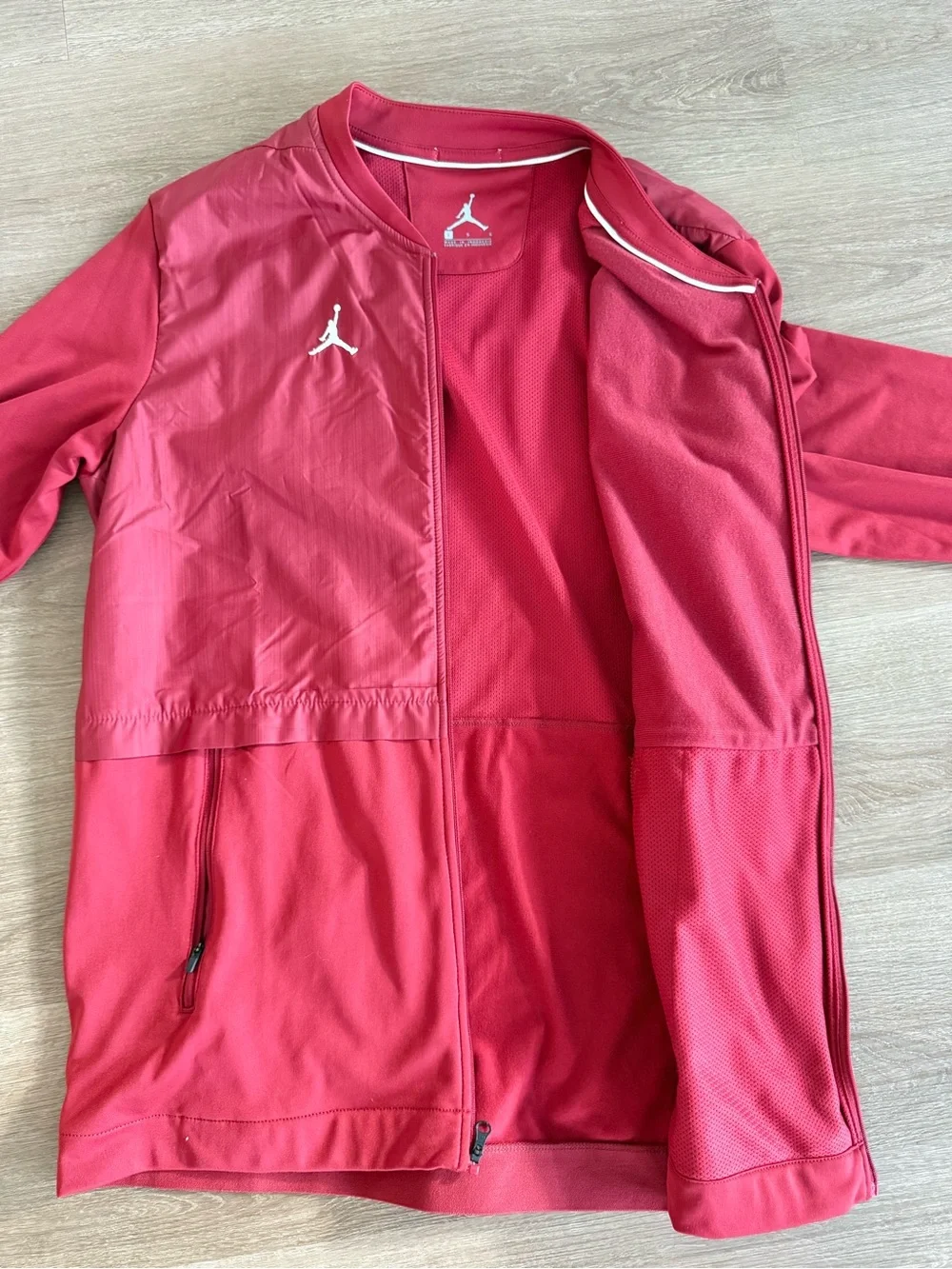 Nike Jordan BrandOklahomaSoonersOU Crimson Full ZipJacketBomberMen Size Large
